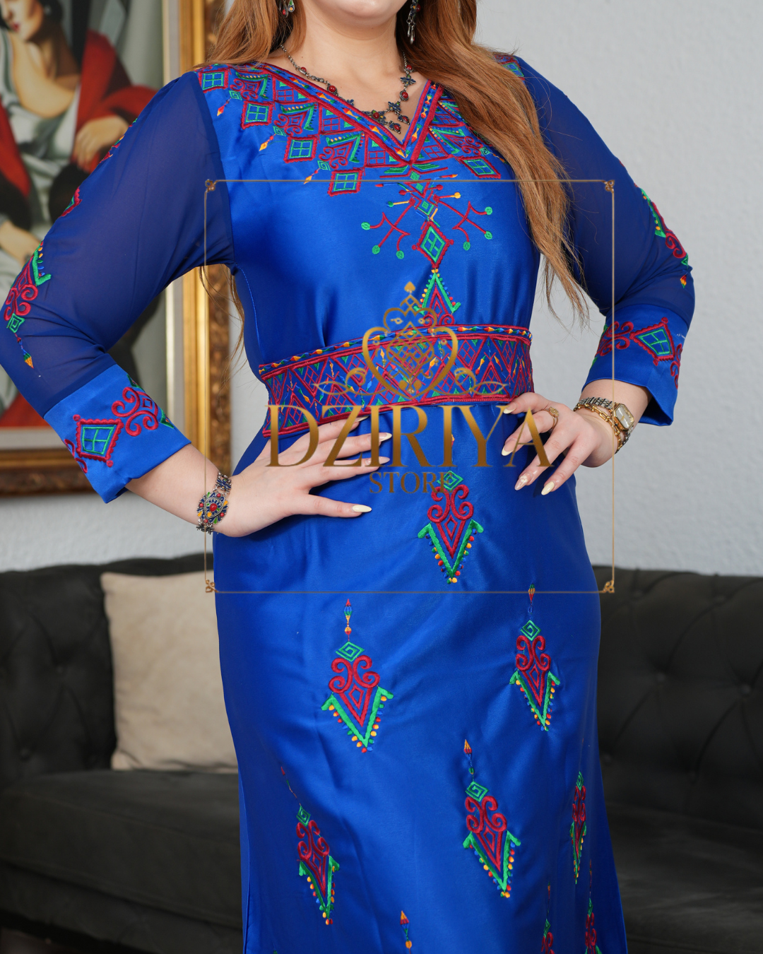 👗 روب قبائلي + حزام طرز حر