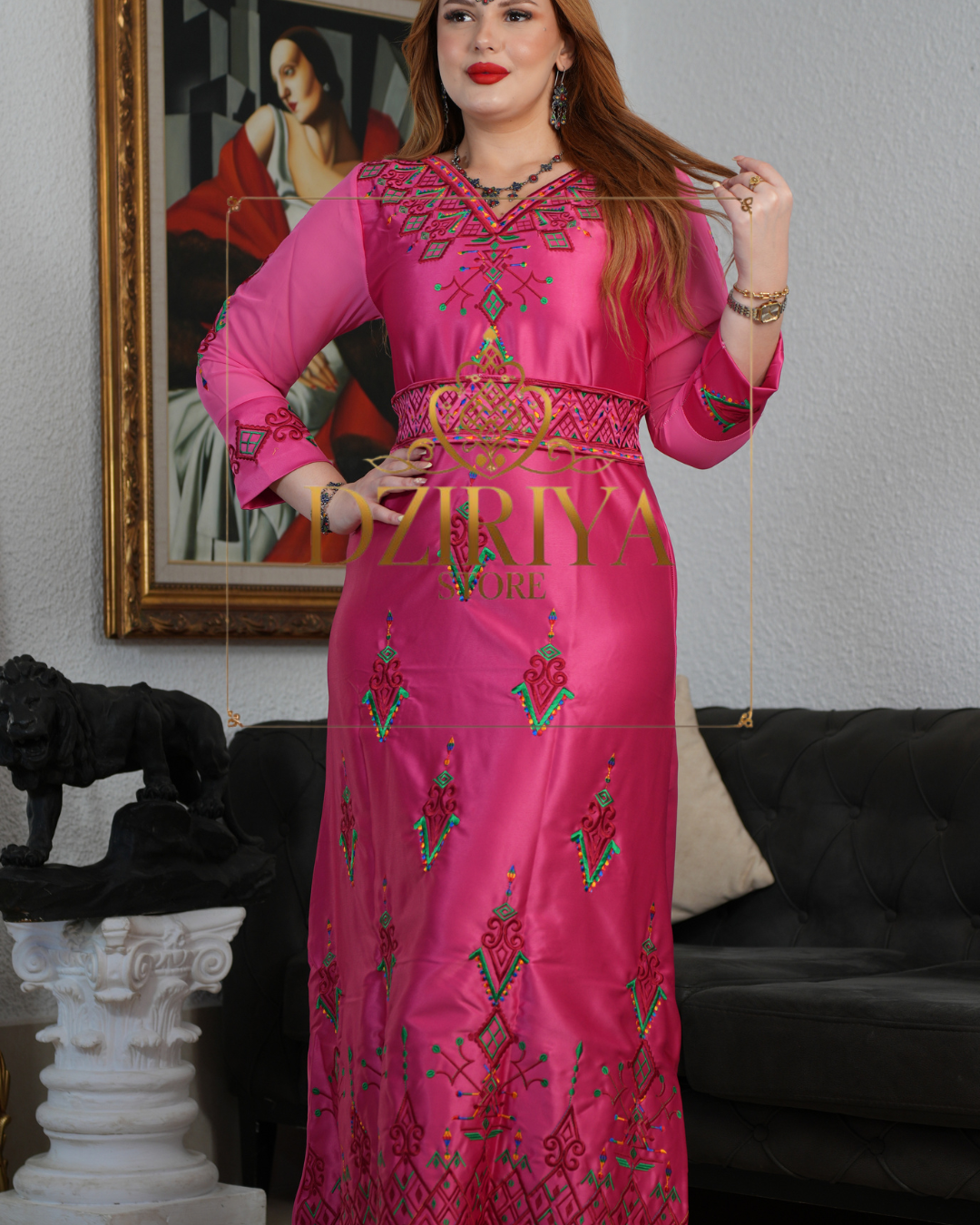 👗 روب قبائلي + حزام طرز حر