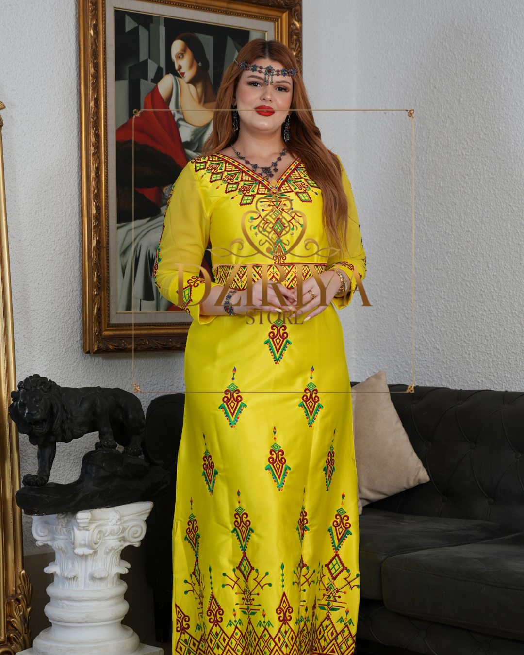 👗 روب قبائلي + حزام طرز حر