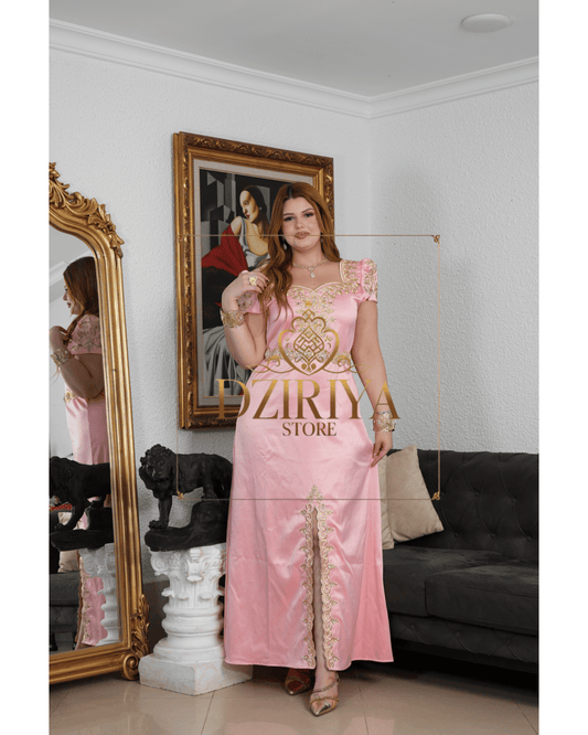 ✨ قندورة فتلة بالستان مع حزام ✨