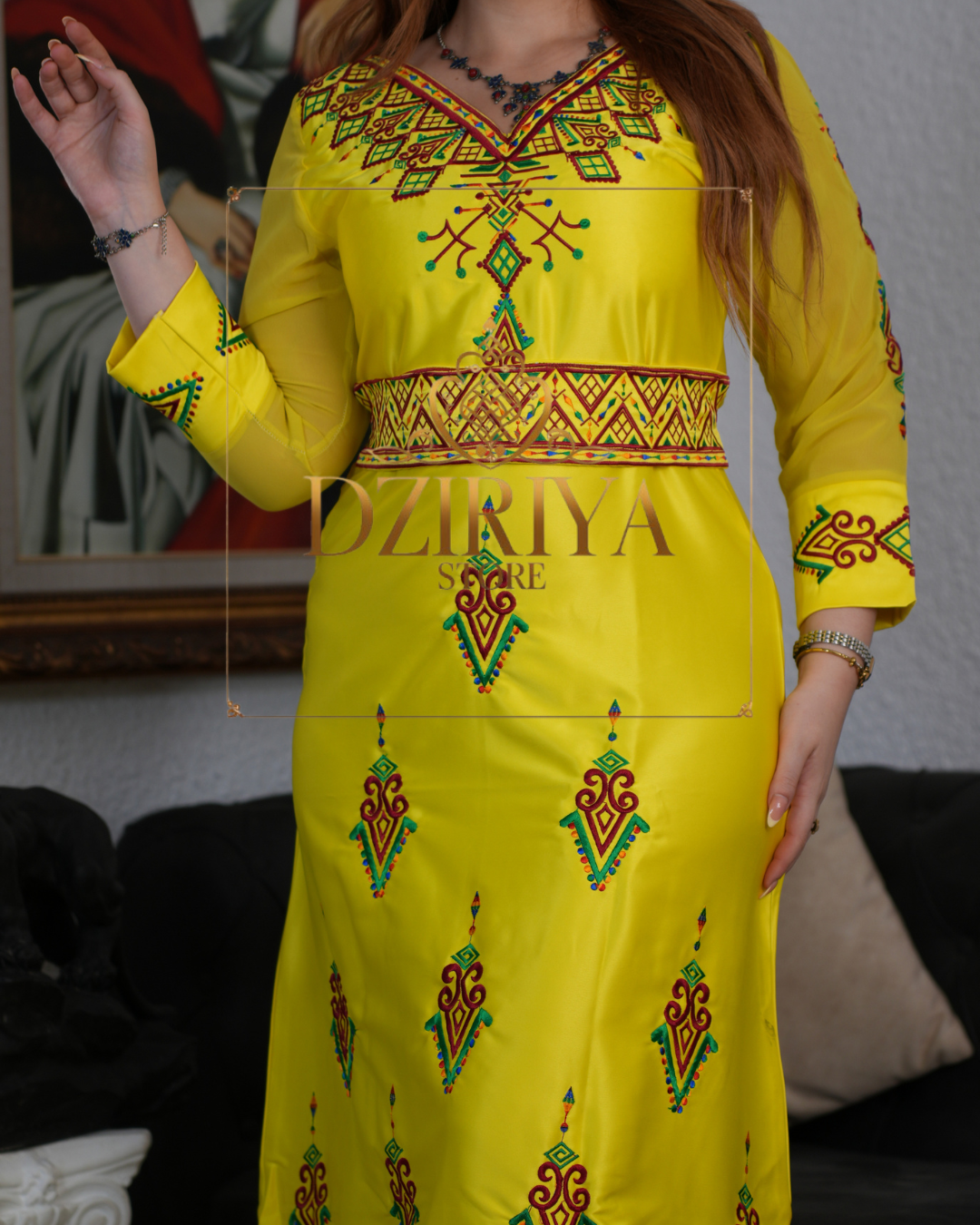 👗 روب قبائلي + حزام طرز حر