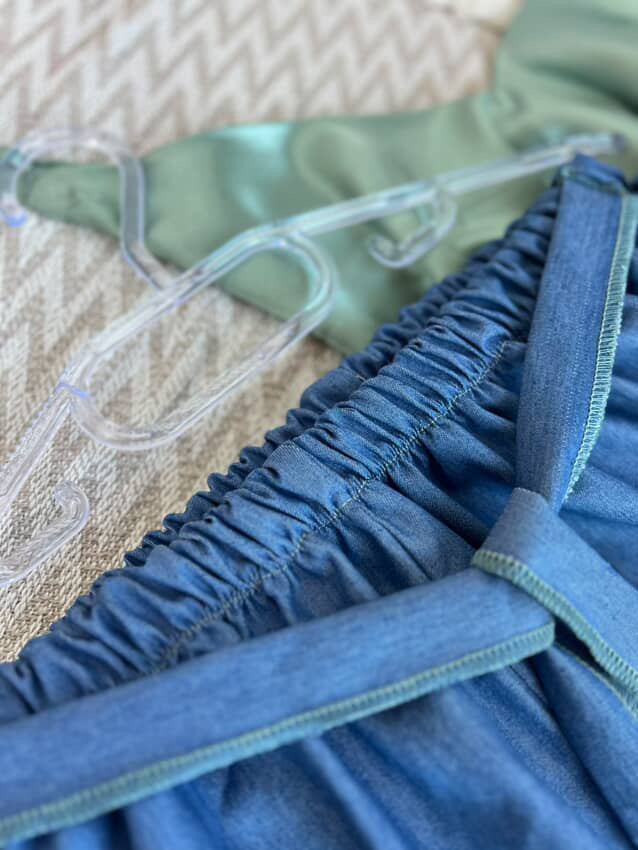 ✨ Pyjama Short Mariée – Jean & Satin ✨